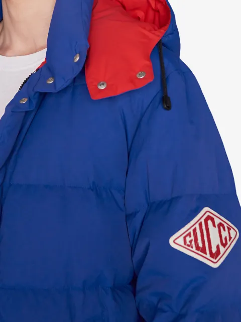 nylon jacket with gucci game patch