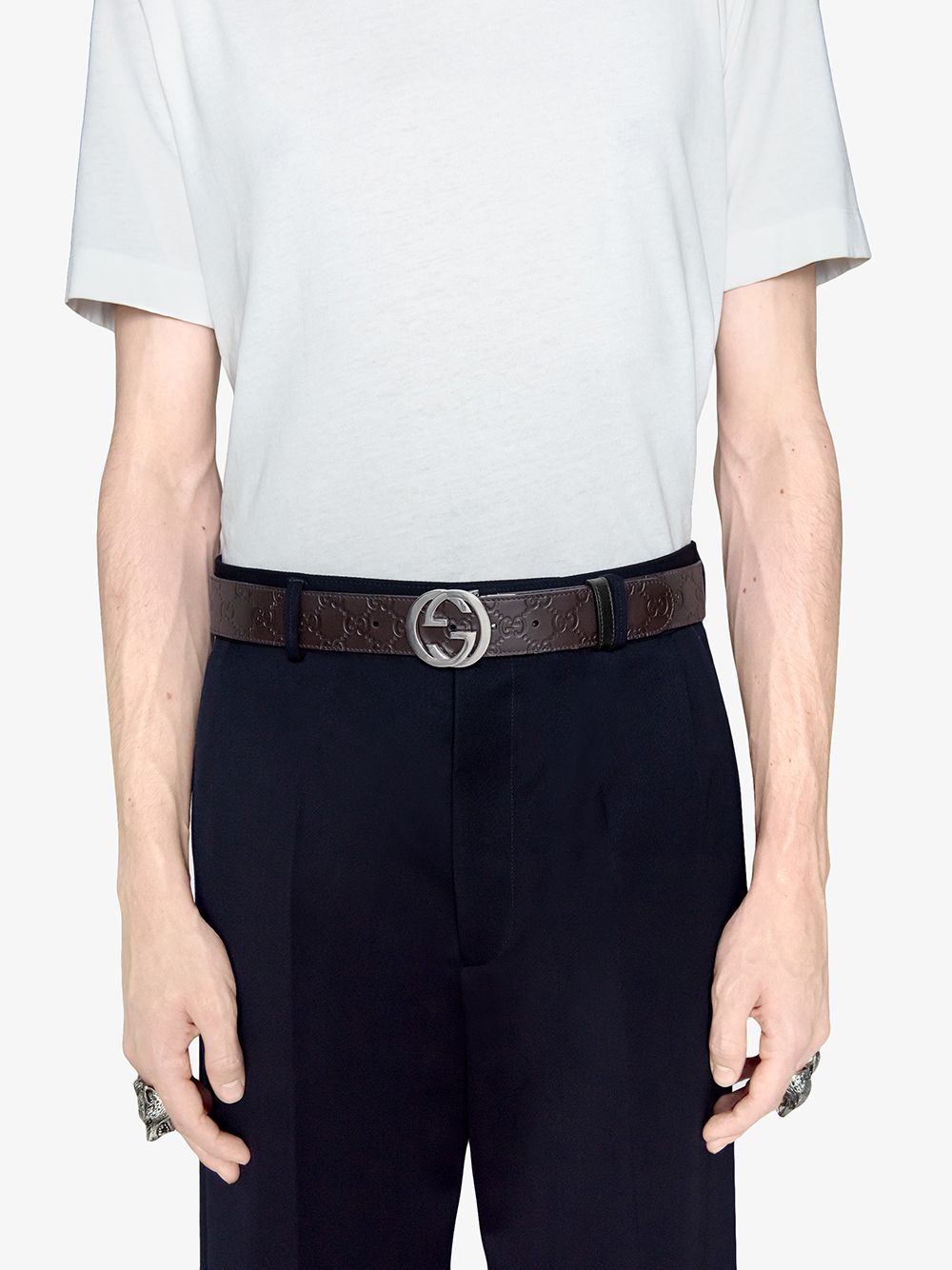 Gucci Reversible Gucci Signature Belt - Farfetch