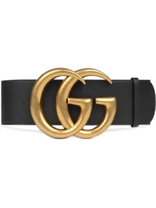 Gucci Wide Leather Belt With Double G - Farfetch