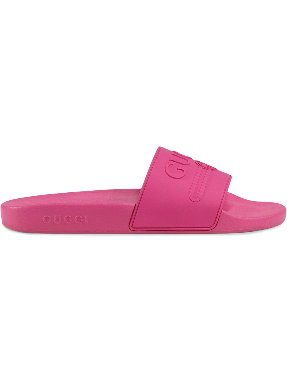 Gucci Gucci Logo Rubber Slide Sandal - Farfetch