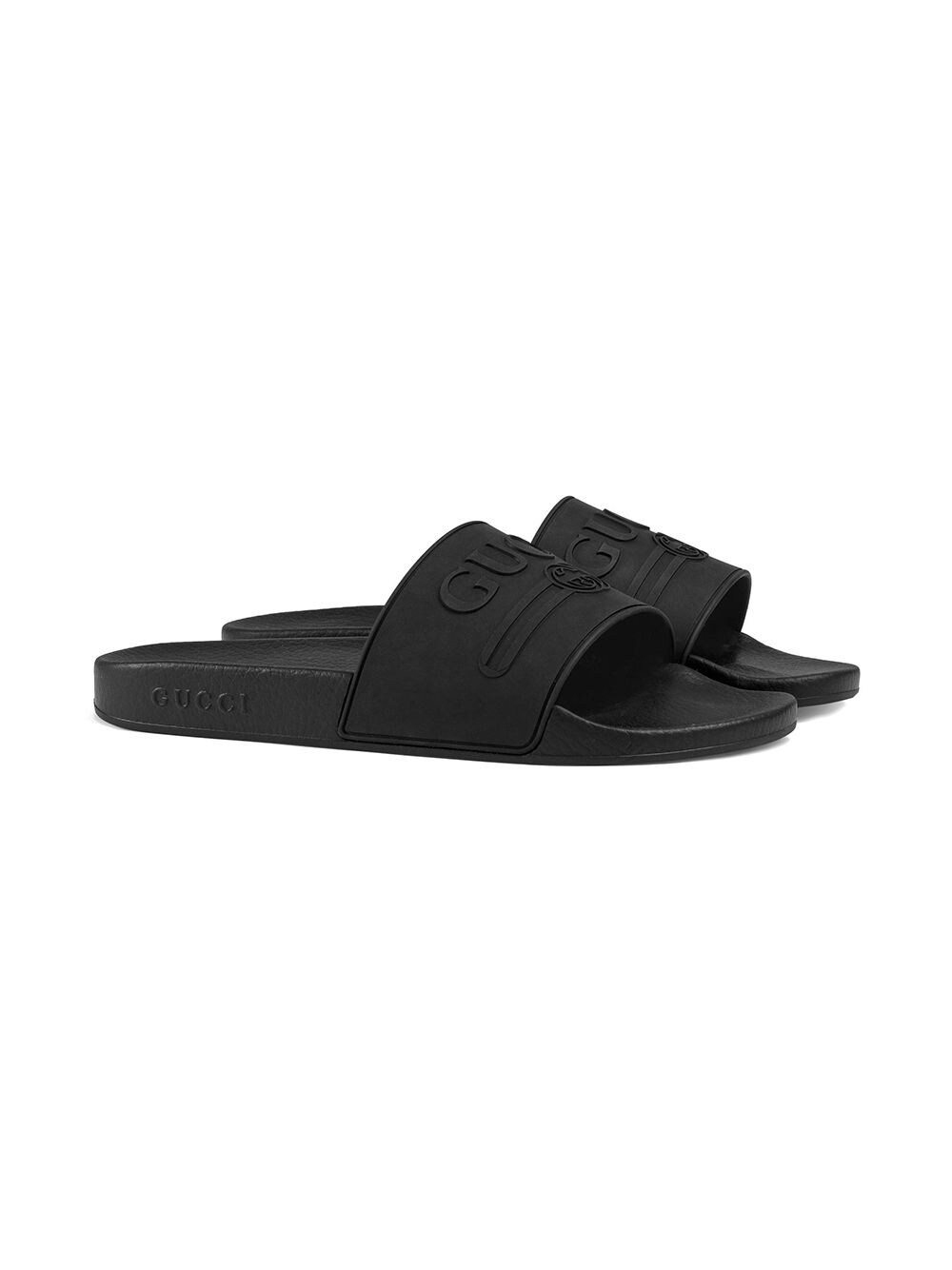 gucci logo rubber slide sandal review