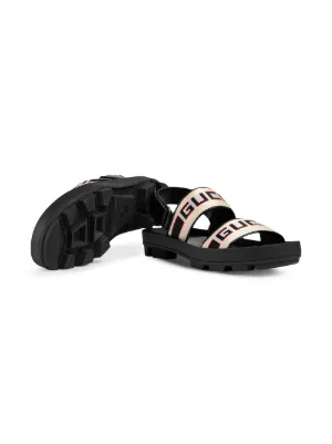 gucci stripe strap sandal