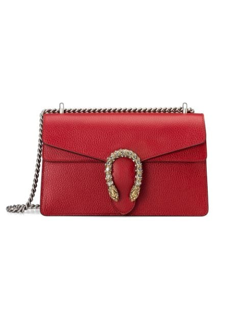 Gucci Dionysus Leather Shoulder Bag In Red | ModeSens
