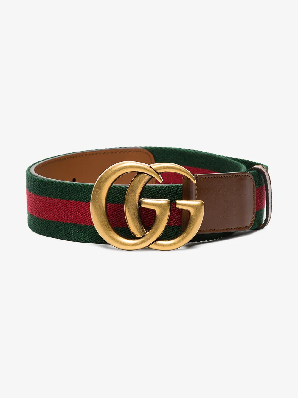 GUCCI GUCCI WEB BELT WITH DOUBLE G BUCKLE,409416H17WT12964927