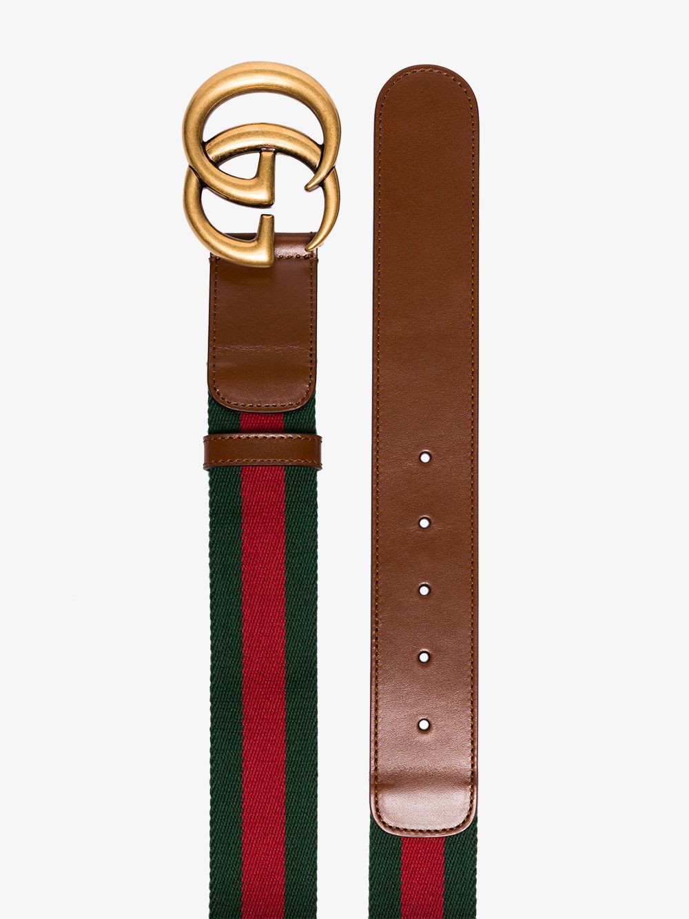 GUCCI GUCCI WEB BELT WITH DOUBLE G BUCKLE,409416H17WT12964927
