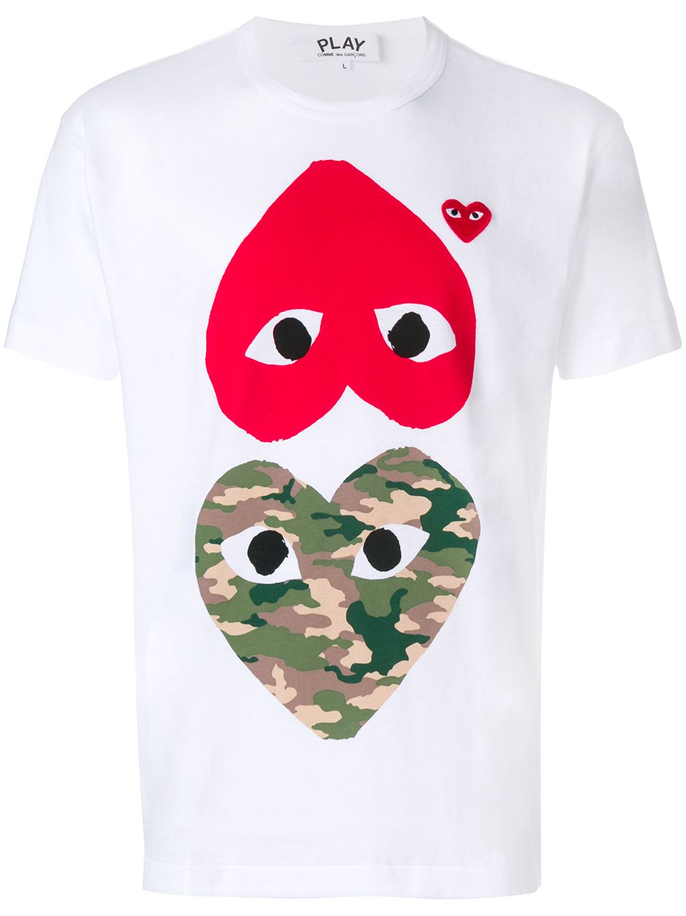 Image 1 of Comme Des Garçons Play hearts print T-shirt