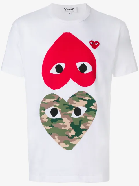 Comme Des Garçons Play hearts print T-shirt