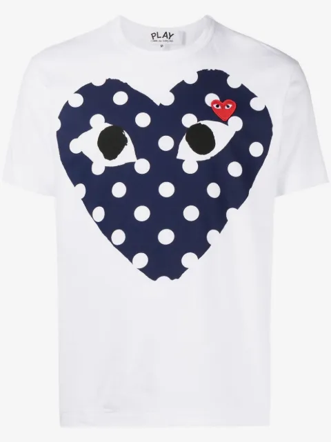 Comme Des Garçons Play t-shirt med hjärttryck