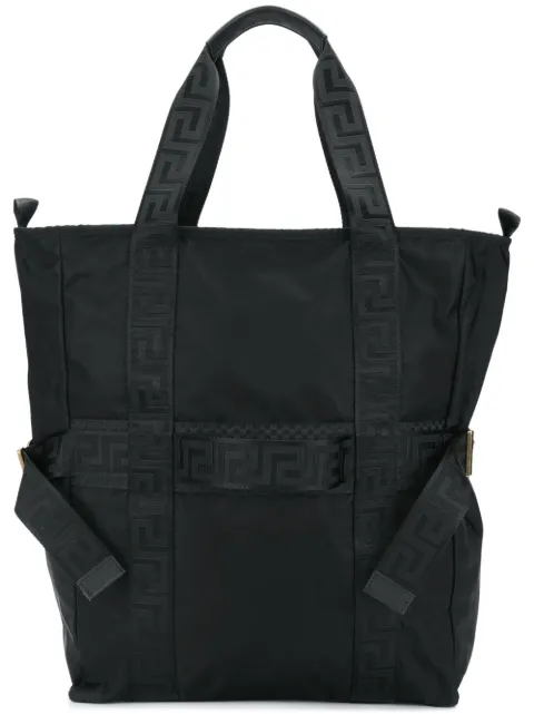 Versace tote con logo en las correas