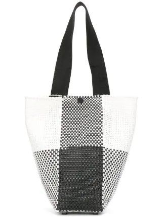 Truss Nyc Check Contrast Tote Farfetch Truss Nyc Check Contrast Tote