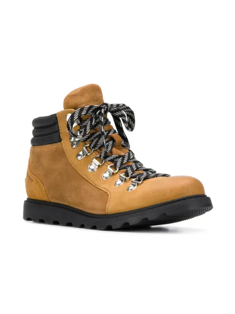 sorel with red laces