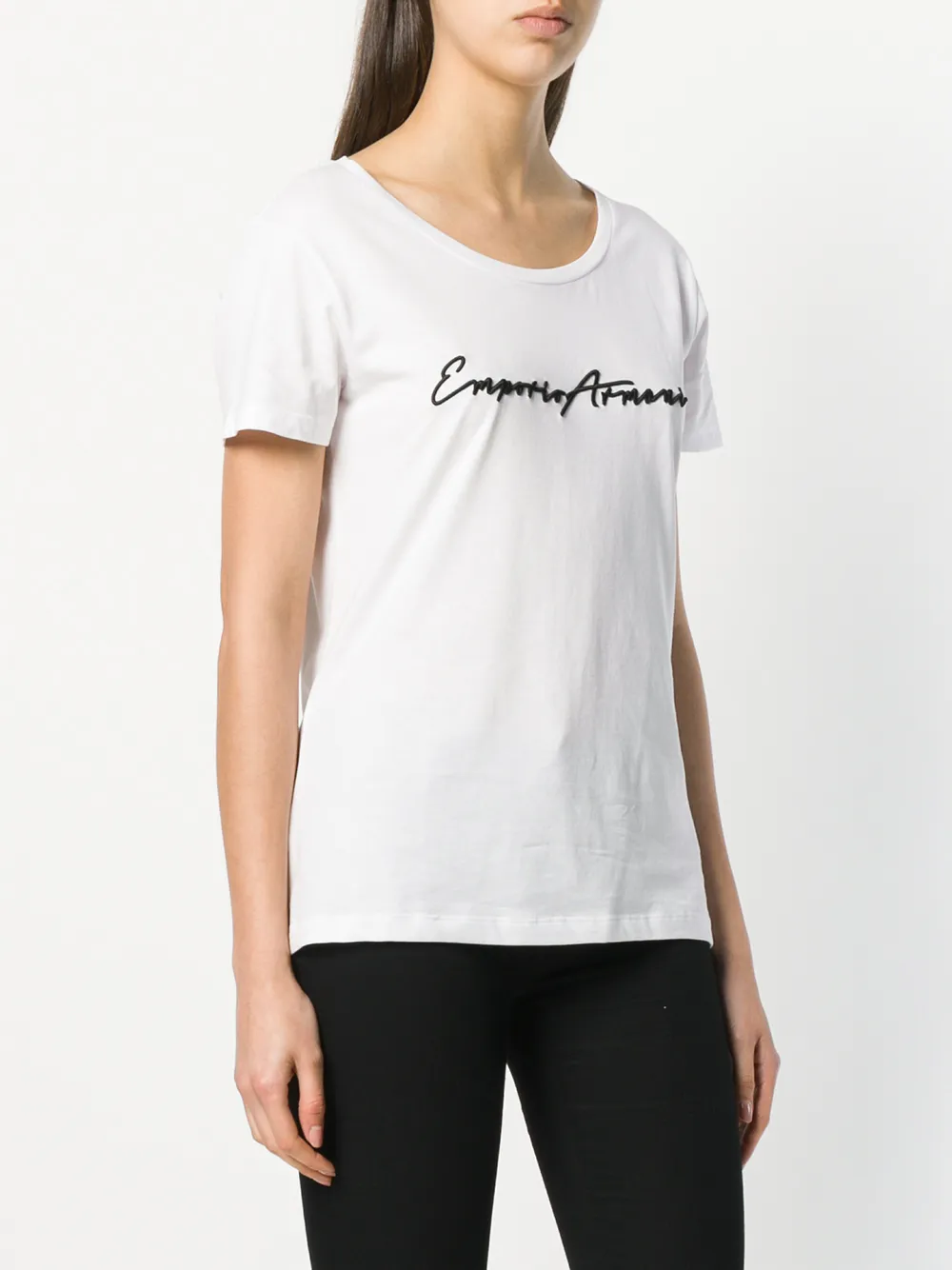 emporio armani script t shirt