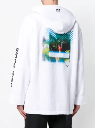 logo print oversized hoodie展示图