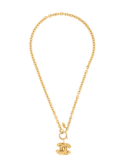 Collier à pendentif matelassé (1980) - CHANEL Pre-Owned - Modalova