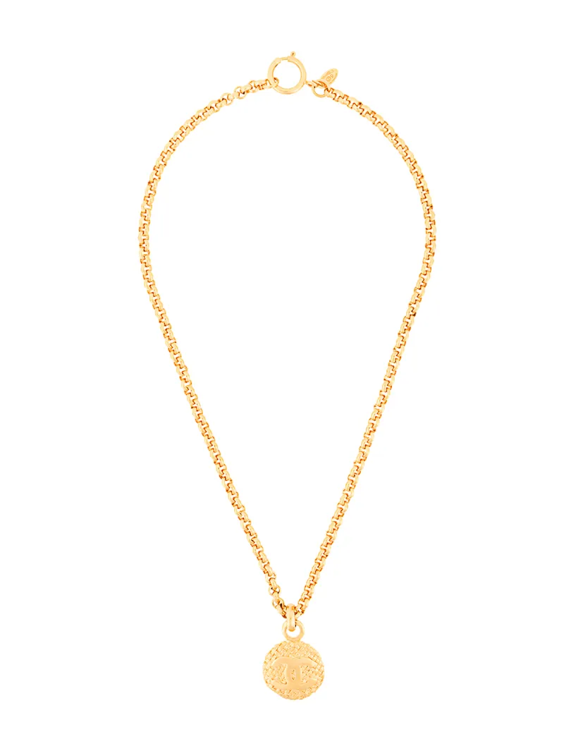 Chanel Vintage цепочка со стеганой подвеской