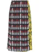 Image 1 of Prada lipstick banana-print skirt