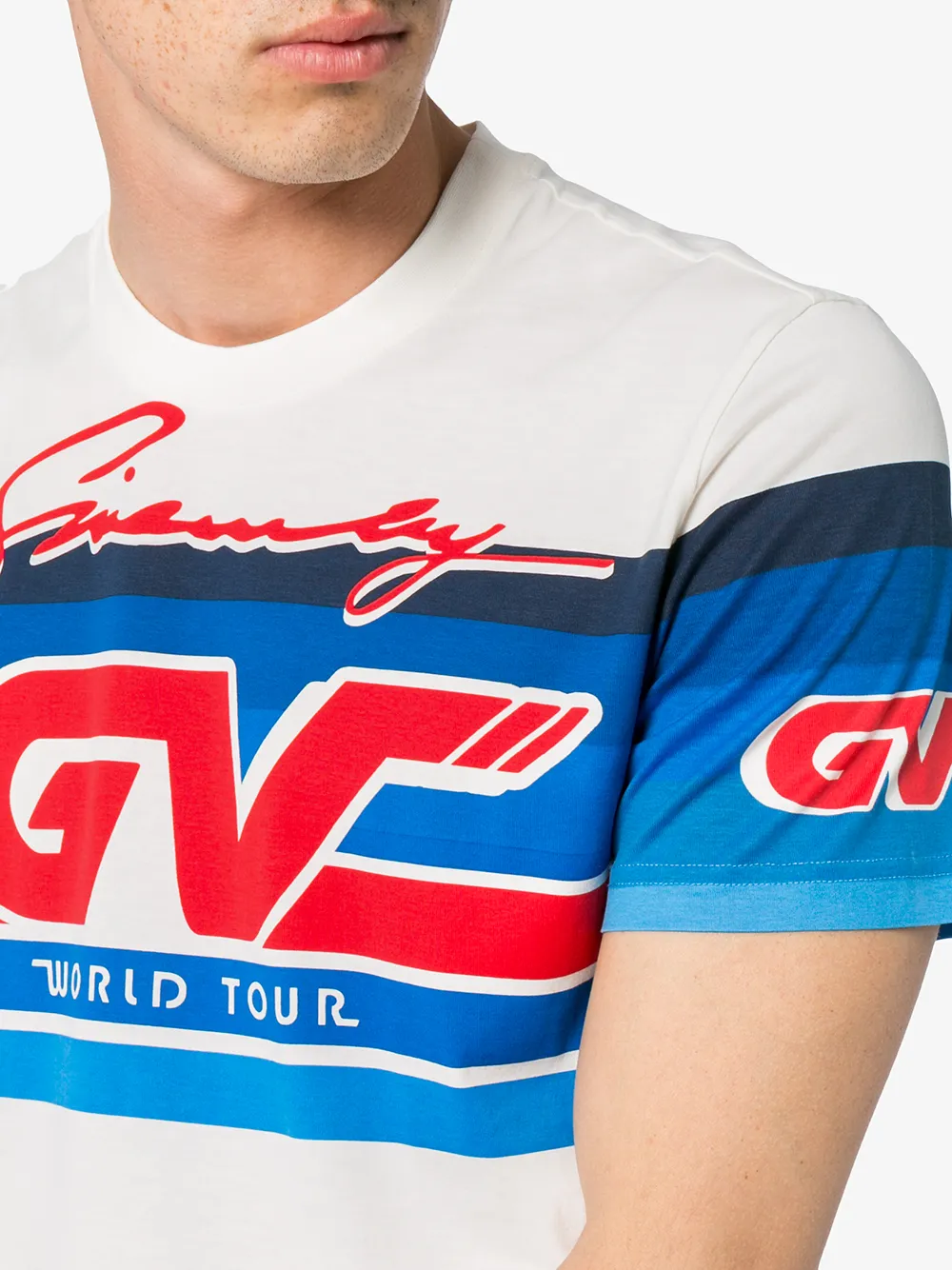 Givenchy motorcross logo print t-shirt Wit