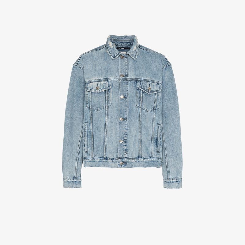 Ksubi Blue Oh G Acid Trip Trash Denim Jacket | ModeSens