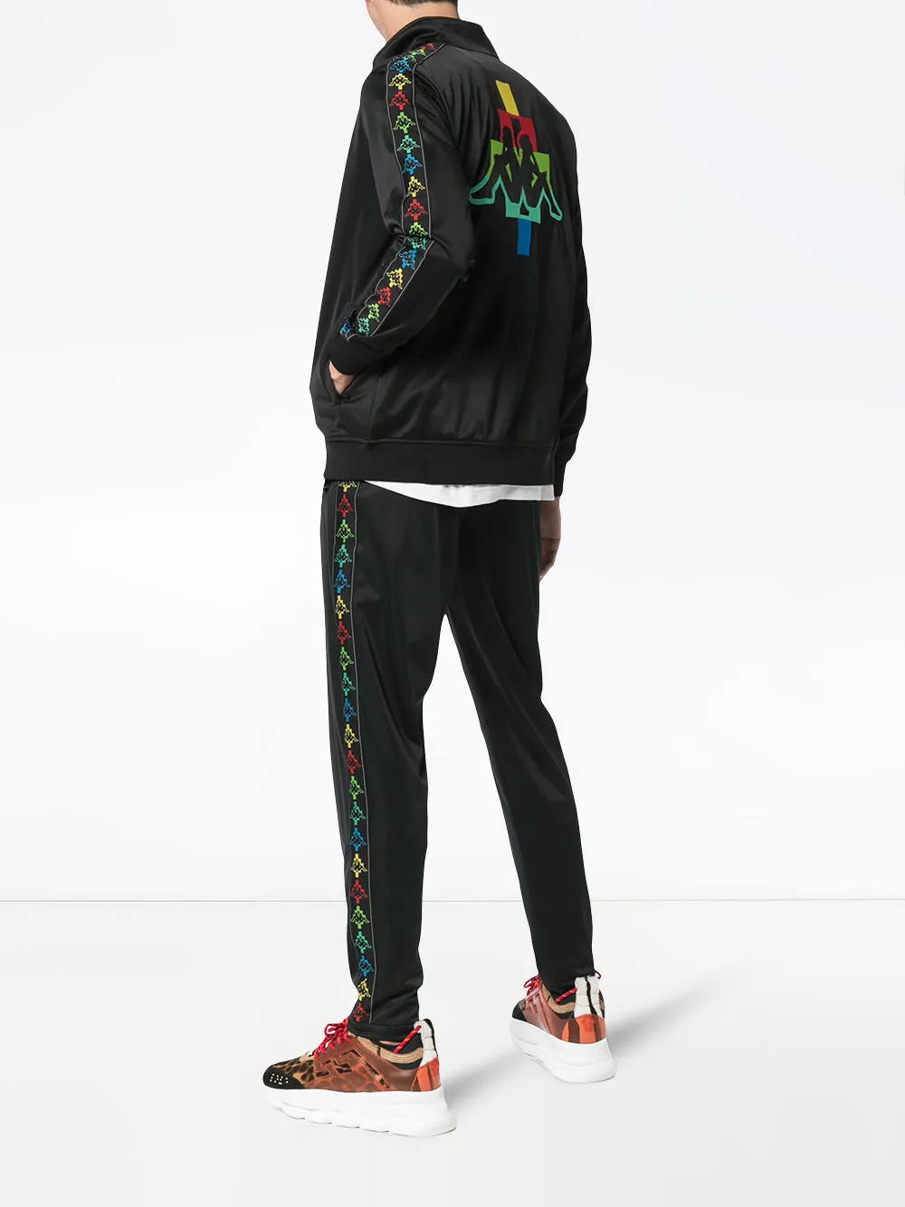 COUNTY OF MILAN zip kappa jacket multi black Zwart