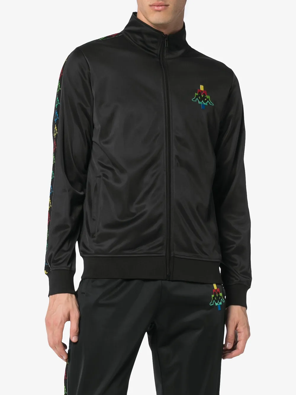 COUNTY OF MILAN zip kappa jacket multi black Zwart