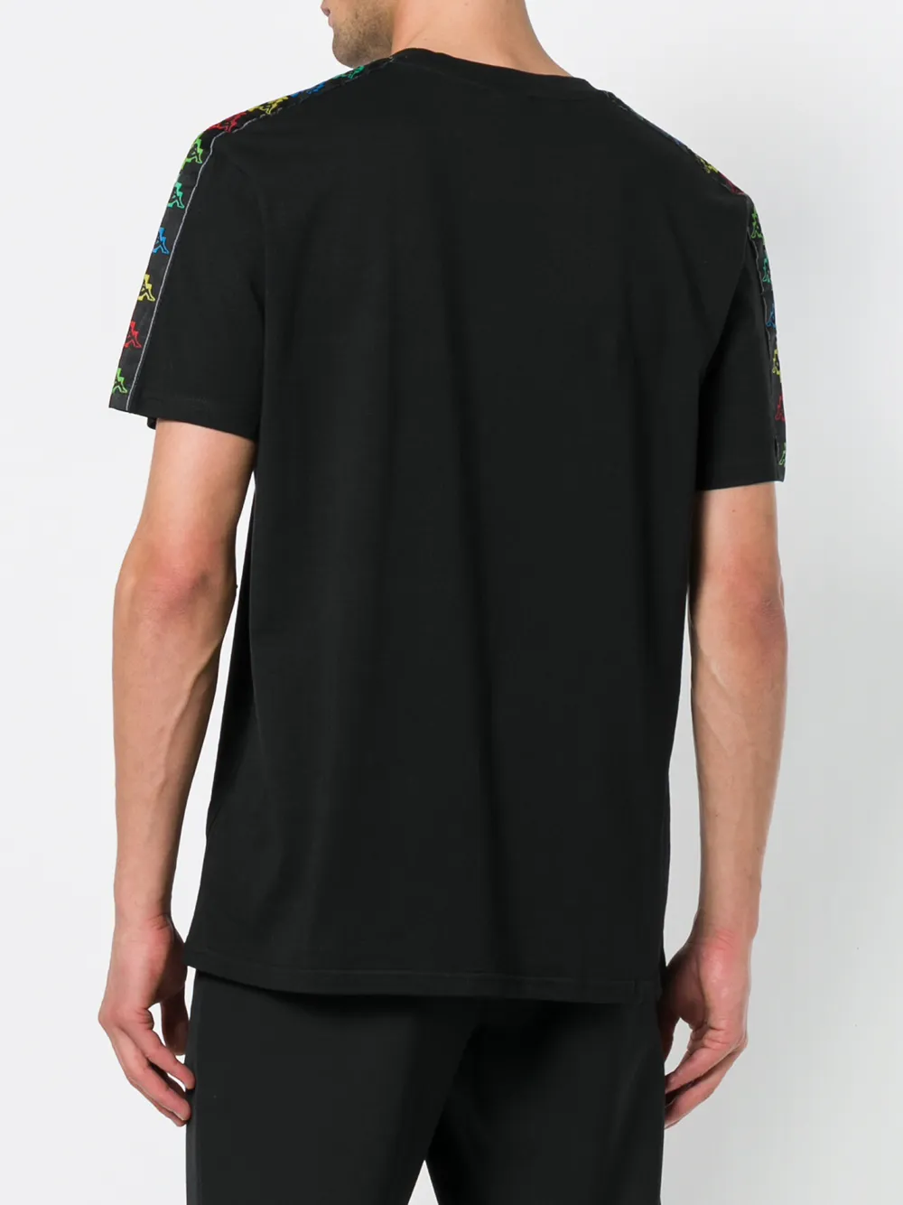 COUNTY OF MILAN black multicolour logo t-shirt Zwart