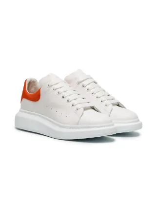 orange and white alexander mcqueen sneakers