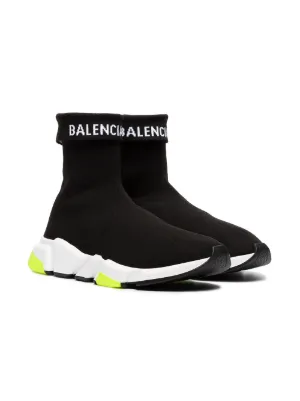 balenciaga sock shoes black and yellow