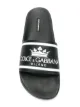 Dolce & Gabbana crown logo embossed slides