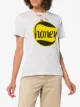 GANNI Honey print cotton t shirt