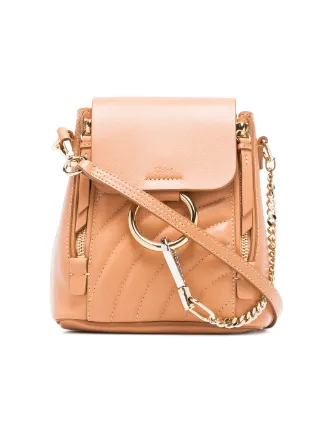 blush pink leather backpack
