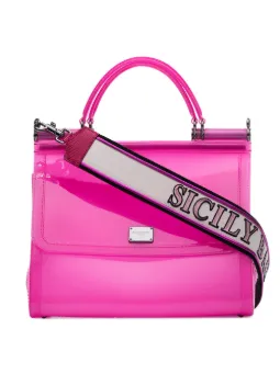 sicily塑料感单肩包