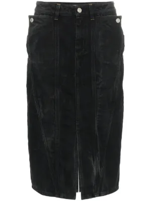 Black fitted denim 2025 skirt
