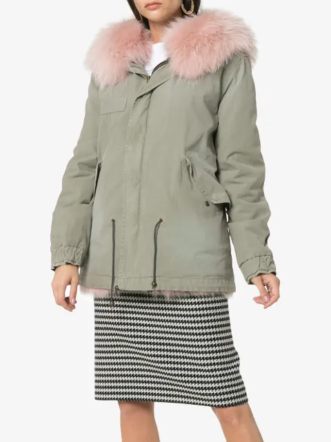 MR & MRS ITALY Pink Fur Lined Parka