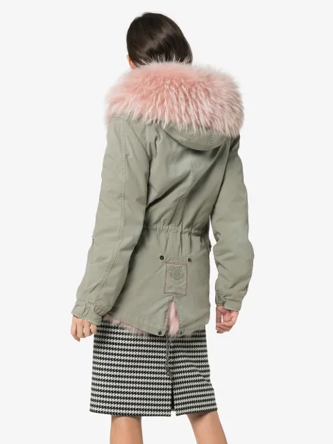 MR & MRS ITALY Pink Fur Lined Parka