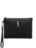 Saint Laurent quilted leather purse - Black