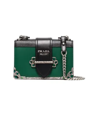 Prada Bags Luxury Women S Farfetch Cahier Mini Bag With Crystals