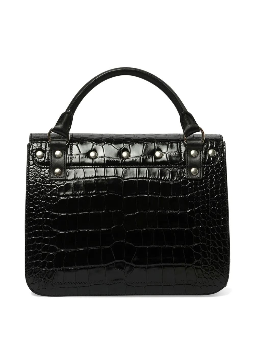 JW Anderson Crocodile Leather Shoulder Bag in Black, view 2