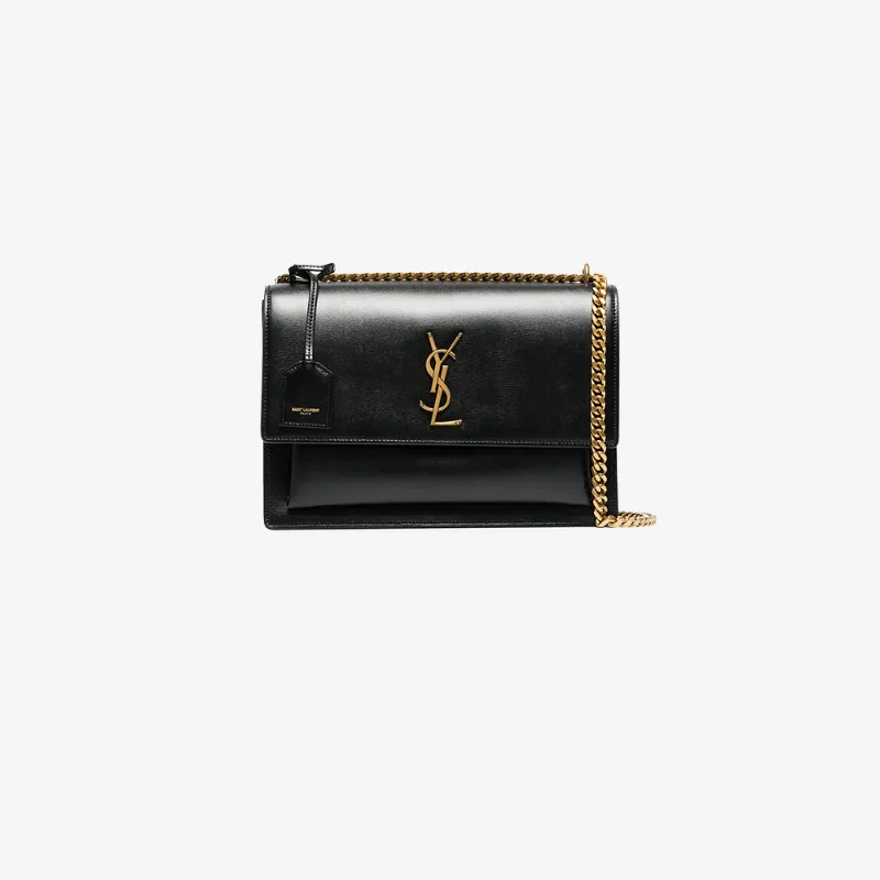 SAINT LAURENT SAINT LAURENT BLACK SUNSET MEDIUM LEATHER BAG,498779D420W12968006