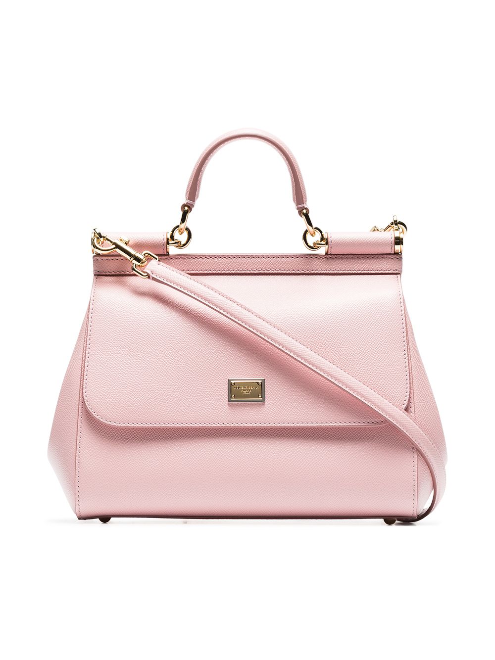Dolce & Gabbana pink Sicily medium leather tote | Smart Closet