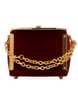 Alexander Mcqueen Purses Handbags Farfetch Red Box 16 Small Velvet Leather Bag