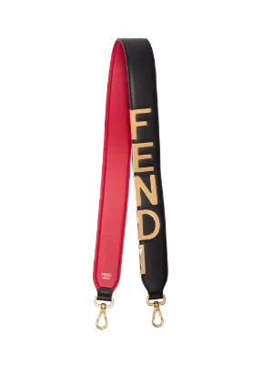 Designer Bag Accessories Stickers Straps Charms Farfetch Black Logo Detail Leather Bag Strap