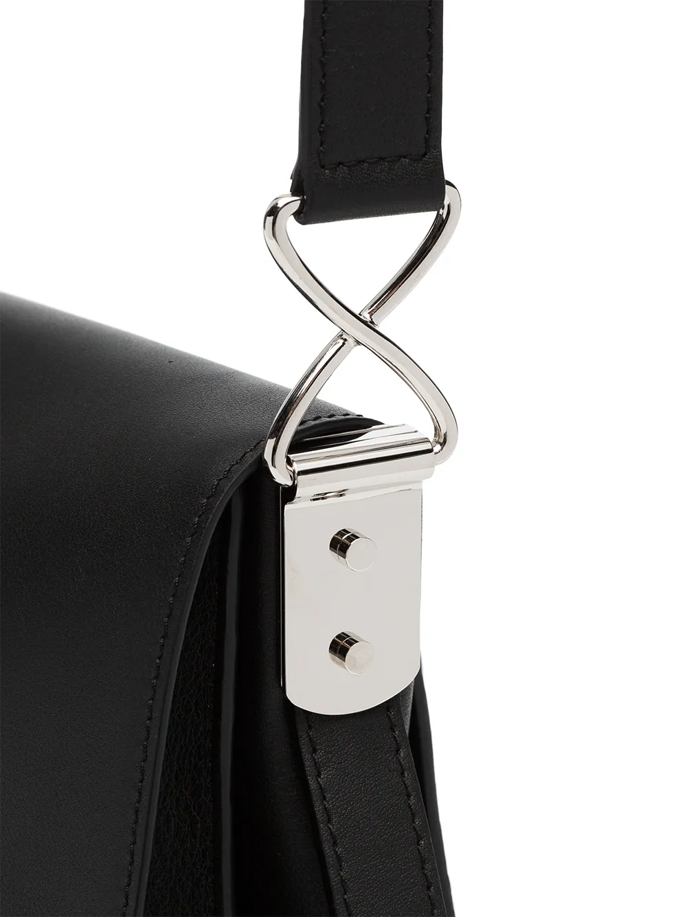 JW Anderson black Disc leather cross-body bag Zwart