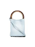Marni Blue Pannier leather resin handle bucket bag