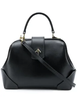 Women S Designer Bags By Manu Atelier From The At Bluebird Black Frame Leather Cross Body Bag