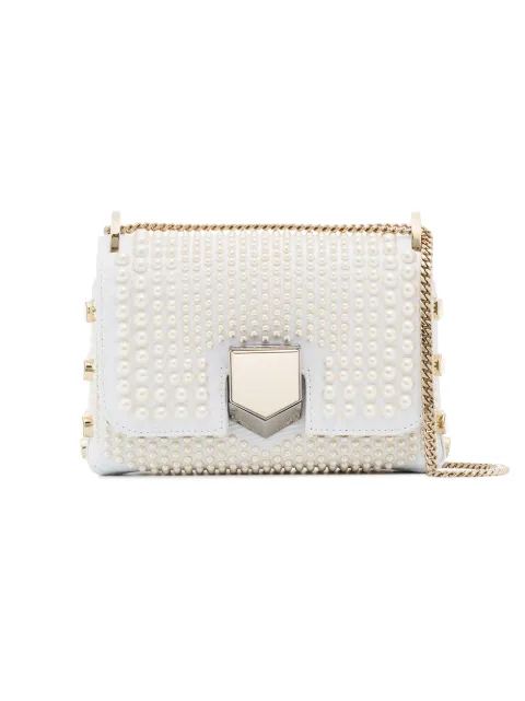Jimmy Choo White Lockett Pearl Studded Mini Bag Farfetch Jimmy Choo White Lockett Pearl Studded Mini Bag