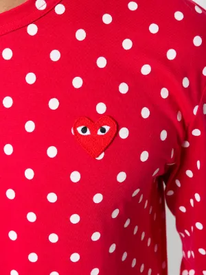 comme des garcons polka dot short sleeve