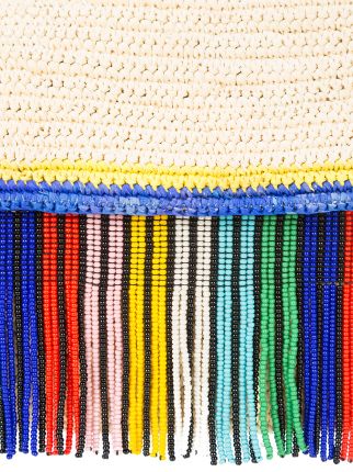 woven clutch with beaded fringing展示图