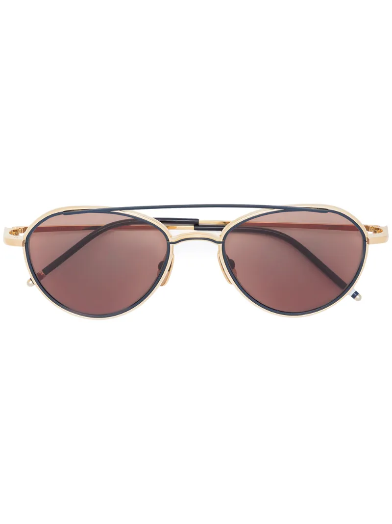 Thom Browne Eyewear Aviator Sunglasses - Yellow In Yellow