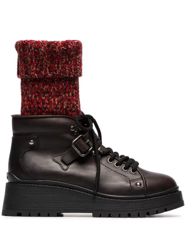 miu miu chunky heel combat bootie