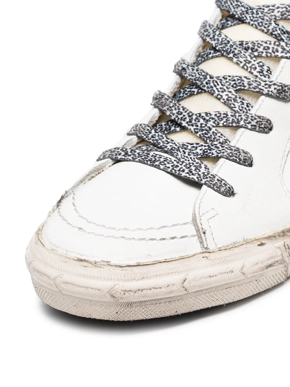 golden goose with leopard laces